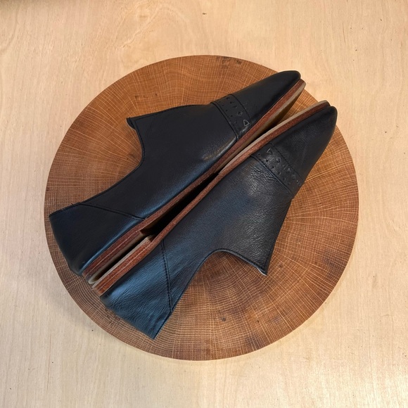 *Bali Elf | Black Leather Handmade Cap Toe Loafers Size 9.5 - Picture 7 of 16